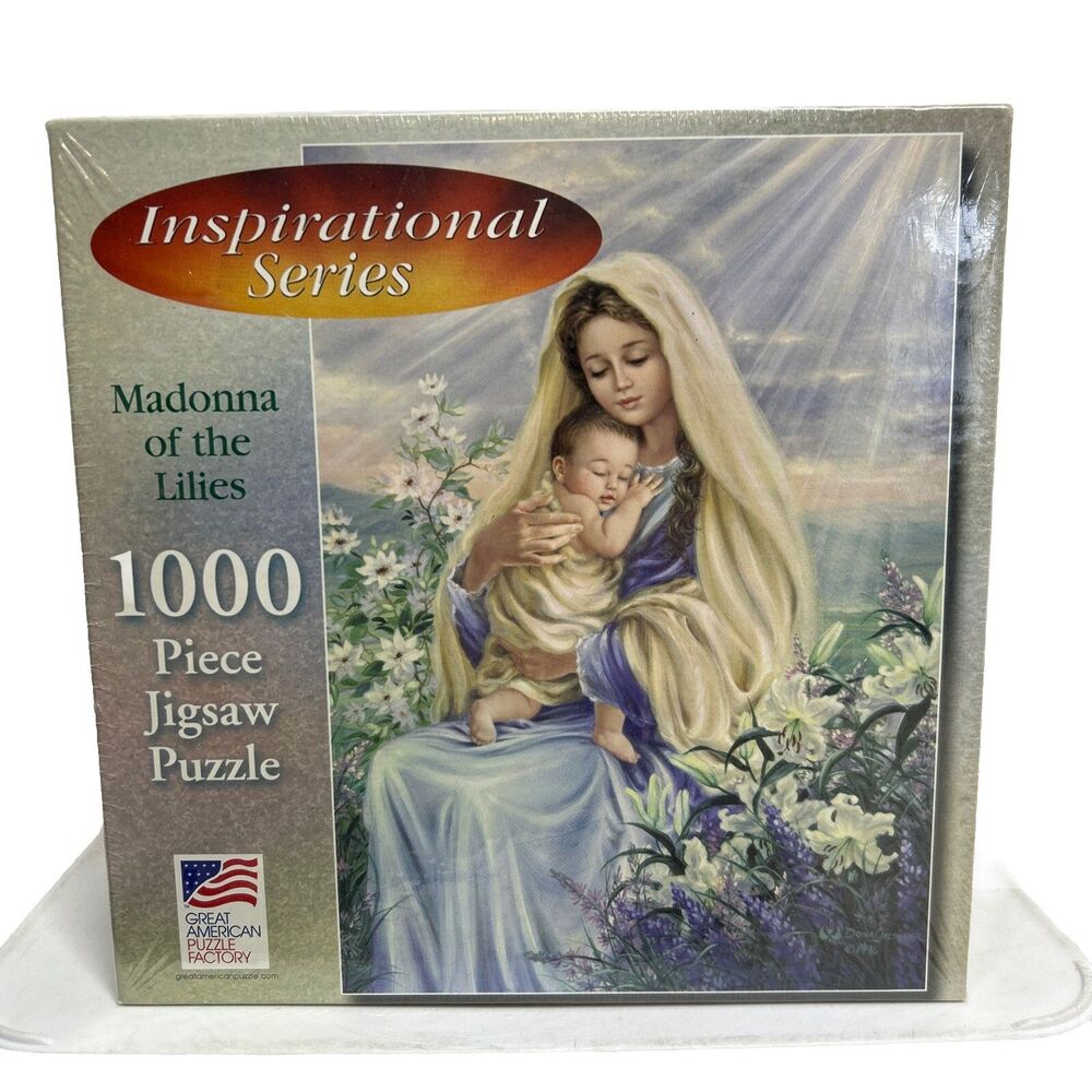 🔥Vintage Madonna of the Lilies DONA GELSINGER 1000 Piece Jigsaw Puzzle #8643